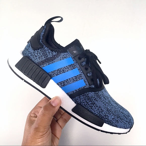 Adidas NMD R1 Blue and Black Shoes - Picture 2 of 8